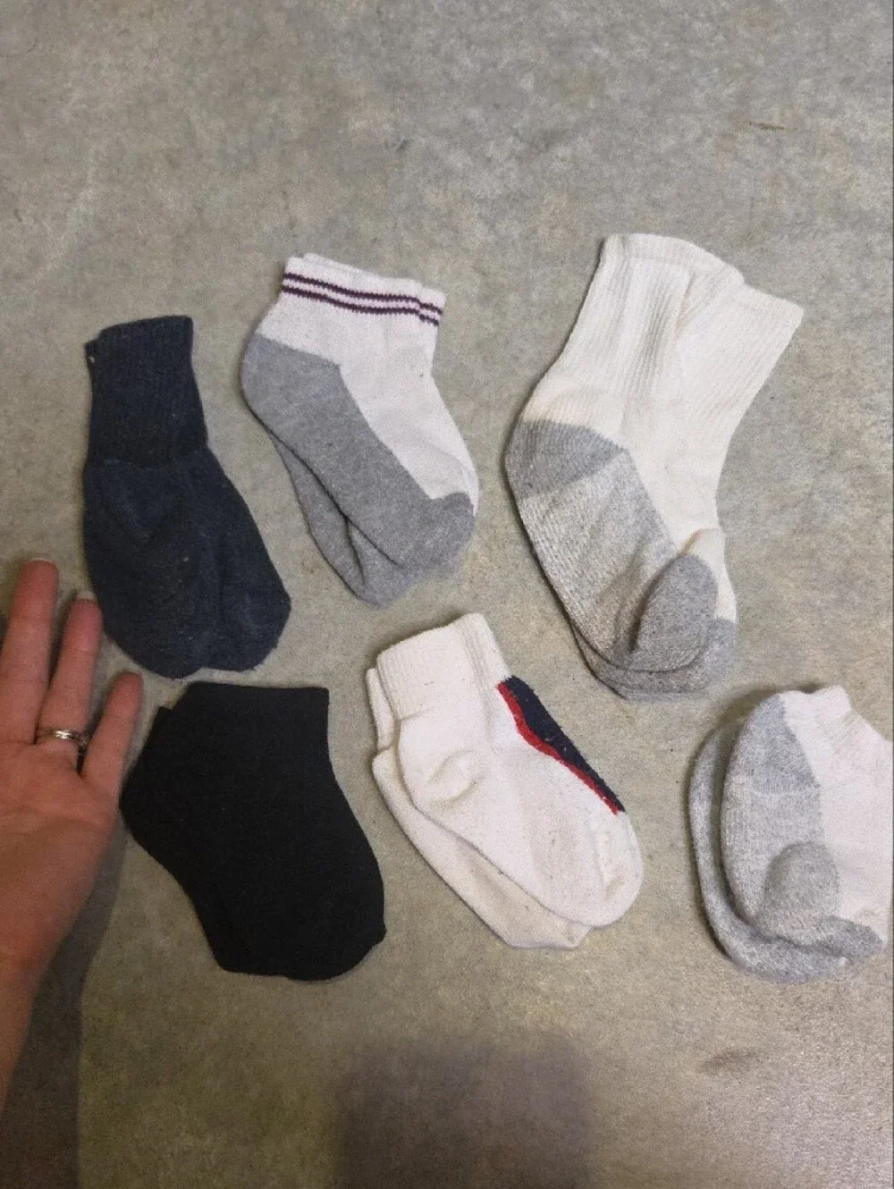 Kids Cotton Blend Crew & Ankle Socks - White, Gray, Black